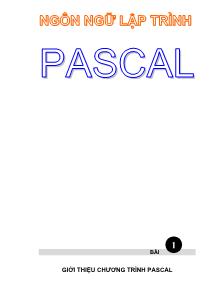 Ngôn ngữ lập trình Pascal