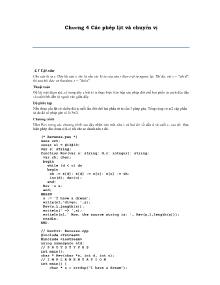 Sáng tạo trong thuật toán và lập trình với ngôn ngữ Pascal và C# - Tập 3 - Chương 4: Các phép lật và chuyển vị