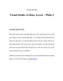 Visual Studio và Data Access – Phần 2