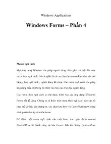 Windows Forms – Phần 4