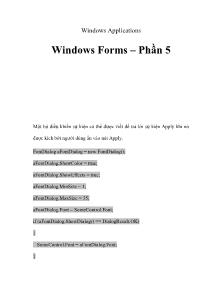 Windows Forms – Phần 5