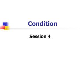 Bài giảng Lập trình C - Session 4: Condition