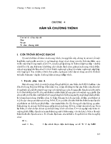 Bài giảng Ngôn ngữ lập trình C/C++ - Phạm Hồng Thái - Chương 4: Hàm và chương trình
