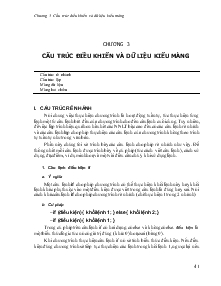 Bài giảng Ngôn ngữ lập trình C/C++ - Phạm Hồng Thái - Chương 3: Cấu trúc điều khiển và dữ liệu kiểu mảng