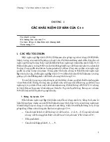 Bài giảng Ngôn ngữ lập trình C/C++ - Phạm Hồng Thái - Chương 1: Các khái niệm cơ bản của C++