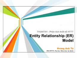 Bài giảng Phân tích thiết kế hệ thống thông tin - Entity Relationship (ER) Model