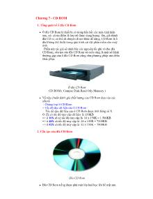 Cấu trúc máy tính - Chương 7: CD ROM