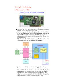 Cấu trúc máy tính - Chương 9: Card mở rộng