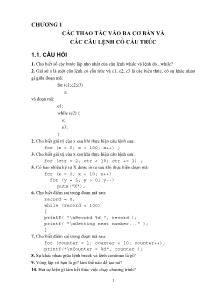 Giáo trình Bài tập C và C++