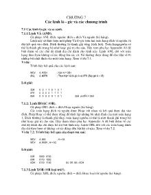 Giáo trình Vi điều khiển 8051 Assembly - Chương 7: Các lệnh logic và các chương trình