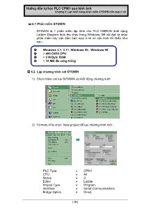 Hướng dẫn tự học PLC CPM1 qua hình ảnh - Chương 6: Lập trình bằng phần mềm SYSWIN trên máy tính