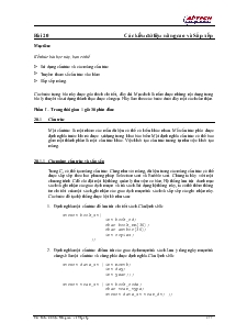 Lập trình C Aptech - Bài 20: Các kiểu dữ liệu nâng cao và sắp xếp