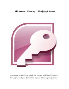 MS Access - Chương 1: Thuật ngữ Access