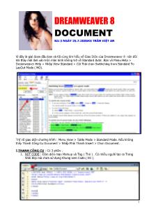 Start Page Dreamweaver 8 - Bài 3: Document