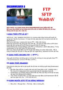 Start Page Dreamweaver 8 - Bài 9: FTP SFTP WebDAV