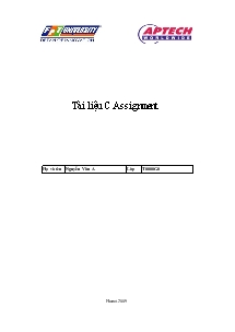 Tài liệu C Assignment - FPT Aptech - Helloword