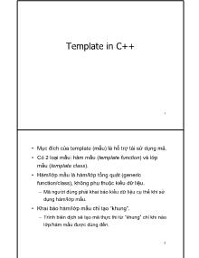 Template in C++