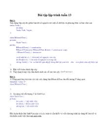 Thực hành ngôn ngữ lập trình C++ - Bài thực hành tuần 13