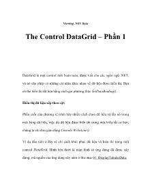 Viewing .NET Data - The Control DataGrid - Phần 1