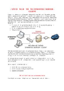 Xây dựng hệ thống Symantec Server Client