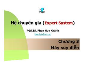 Bài giảng Hệ chuyên gia - Phan Huy Khánh - Chương 3: Máy suy diễn