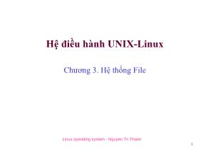 Bài giảng Hệ điều hành Unix-Linux - Chương 3: Hệ thống File