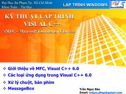 Bài giảng Lập trình Windows - Kỹ thuật lập trình Visual C++
