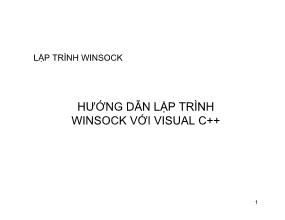 Hướng dẫn lập trình WinSock với Visual C++