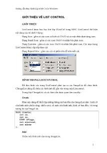 Hướng dẫn thực hành Lập trình C trên Windows - Giới thiệu về List Control