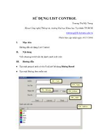 Hướng dẫn thực hành Lập trình C trên Windows - Sử dụng List Control