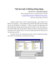 Hướng dẫn thực hành Lập trình C trên Windows - Việt hóa một số Dialog thông dụng