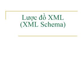 Lược đồ XML (XML Schema)