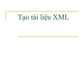 Tạo tài liệu XML