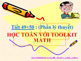 Bài giảng Học toán với Toolkit Math