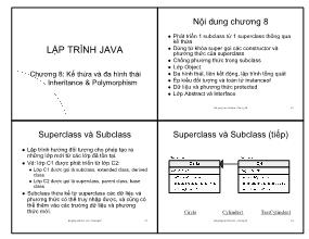 Bài giảng Lập trình Java - Ngô Công Thắng - Phần 3