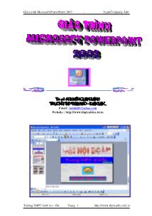 Giáo trình Microsoft PowerPoint 2003 - Nguyễn Quang Ánh