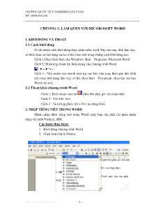 Giáo trình Microsoft Word - Trường Cambridge VietAnh