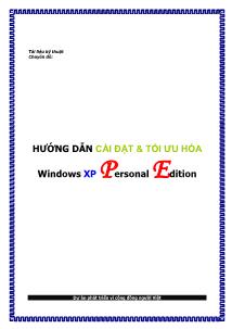 Tài liệu Hướng dẫn cài đặt và tối ưu hóa Windows XP Personal Edition