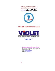 Tài liệu hướng dẫn sử dụng Violet - Công cụ soạn thảo bài giảng trực tuyến phiên bản 1.5