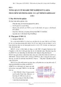 Tài liệu hướng dẫn thực tập Vi điều khiển MSC-51 - Bài 1: Tổng quan về Board thí nghiệm ET-LAB3A phần mềm mô phỏng Keil và lập trình Fashmagic