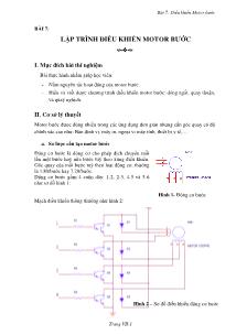 Tài liệu hướng dẫn thực tập Vi điều khiển MSC-51 - Bài 7: Lập trình điều khiển Motor bước