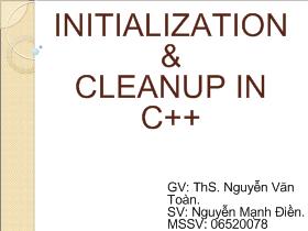 Initialization & Cleanup