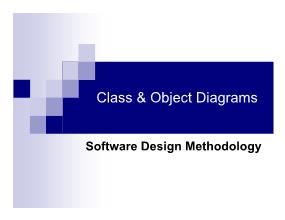 Bài giảng Công nghệ phần mềm nâng cao - Phạm Ngọc Hùng - Class & Object Diagrams