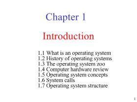 Bài giảng Hệ điều hành - Chapter 1: Introduction