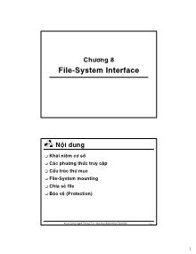 Bài giảng Hệ điều hành (Operating Systems) - Nguyễn Phan Trung - Chương 8: File-System Interface