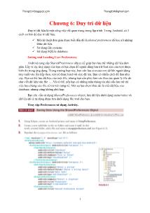 Beginning Android for Application - Chapter 6: Duy trì dữ liệu