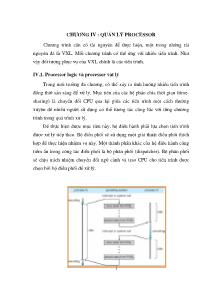 Giáo trình Hệ điều hành - Chương 4: Quản lý Processor