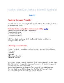Hướng dẫn lập trình cơ bản với Android - Phần 21