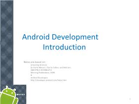 Lập trình Android tiếng Việt - Chapter 1: Introduction