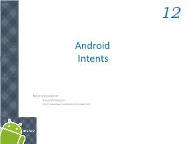 Lập trình Android tiếng Việt - Chapter 12: Android Intents